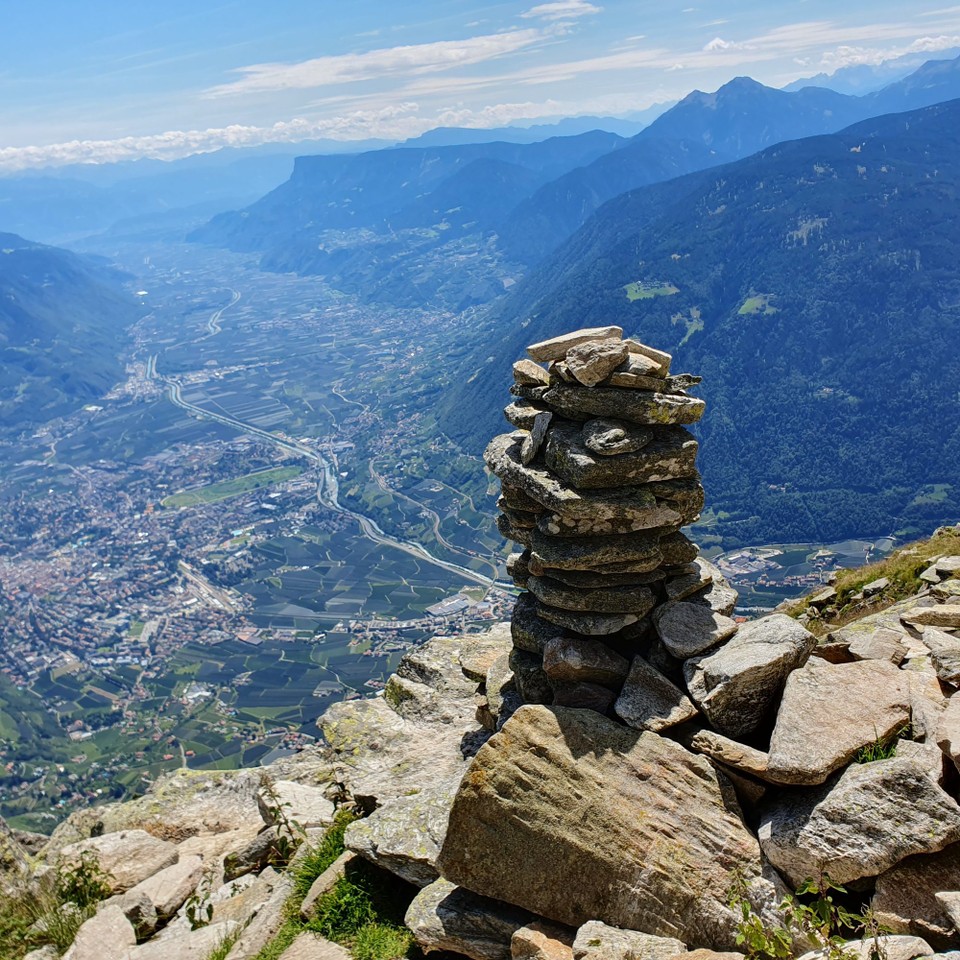 Italien - Meran - Die Mühe wird mit einer unglaublichen Aussicht belohnt.