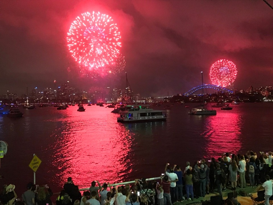 Australien - Sydney Olympic Park - Familien Feuerwerk um 21.00