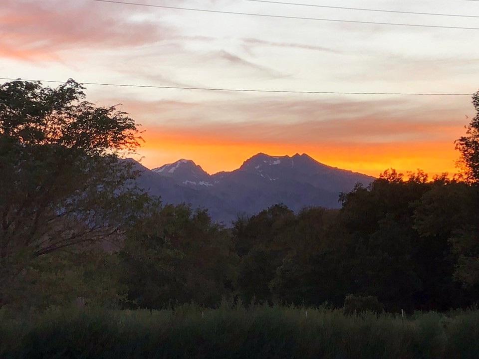 Vereinigte Staaten - Lone Pine - Sonnenuntergang vom Hotel in Lone Pine