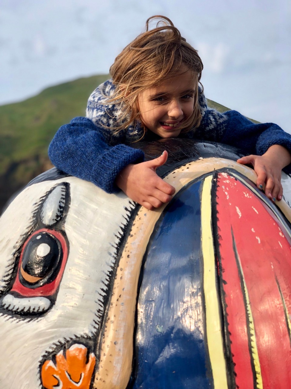 Island - Vestmannaeyjar - Und klar… Lena klettert auch noch eine Runde…