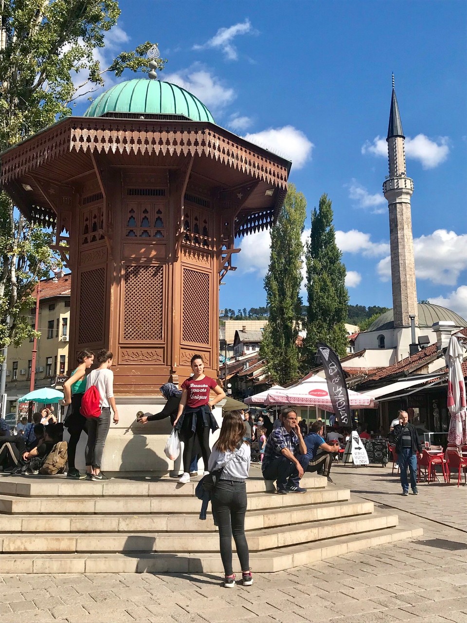 Station 62 -  - Sebilj | Holzbrunnen | Wahrzeichen Sarajevo | Wer das Wasser trinkt, kommt wieder nach Sarajevo!