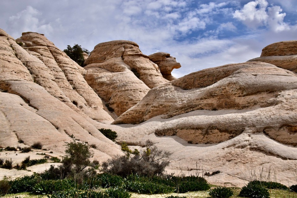 Jordanien - Wadi Musa - Witzige Felsformationen. 