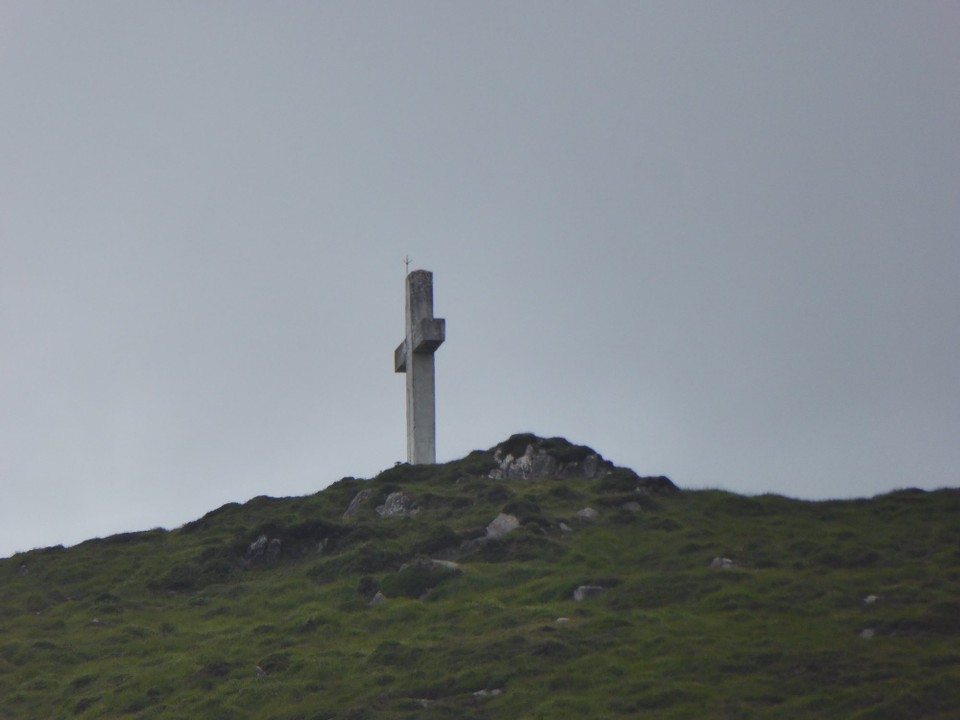 Ireland - Bere Island - Holy Year Cross was erected on Knockanallig, the largest hill on Bere Island (270 metres). 1950 was declared a Holy Year by Pope Pius XII; a time for reconciliation and forgiveness of sins.  Soon after the war, the Pope invited the faithful on a pilgrimage to Rome, and prayed for peace in Palestine.