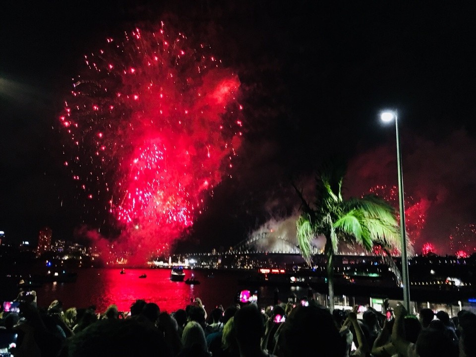 Australien - Balmain East - New Years Eve Fireworks 