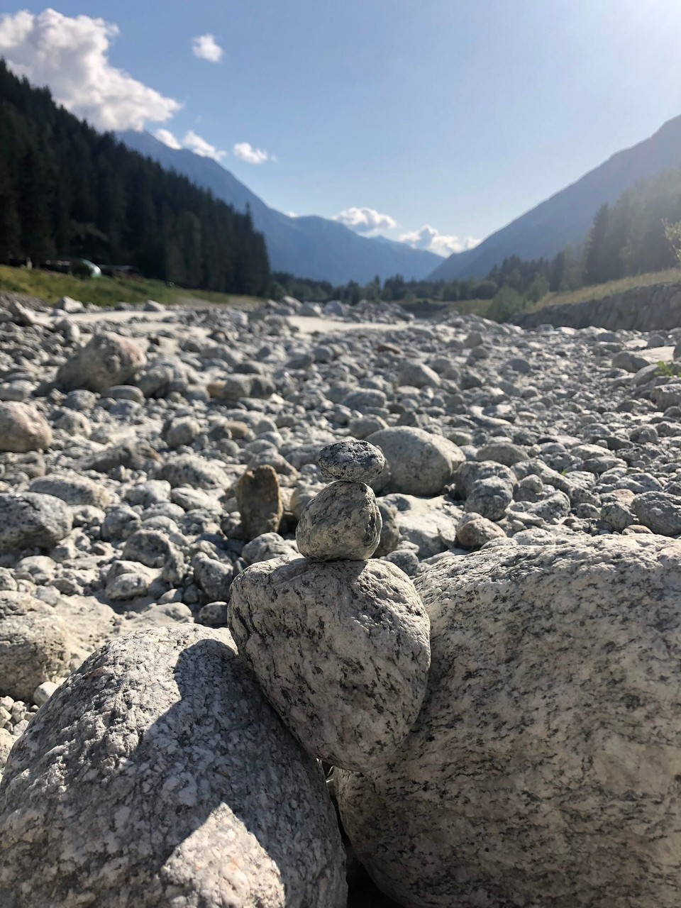 Frankreich - Chamonix - Entlang am Riesigen Flußbett. 