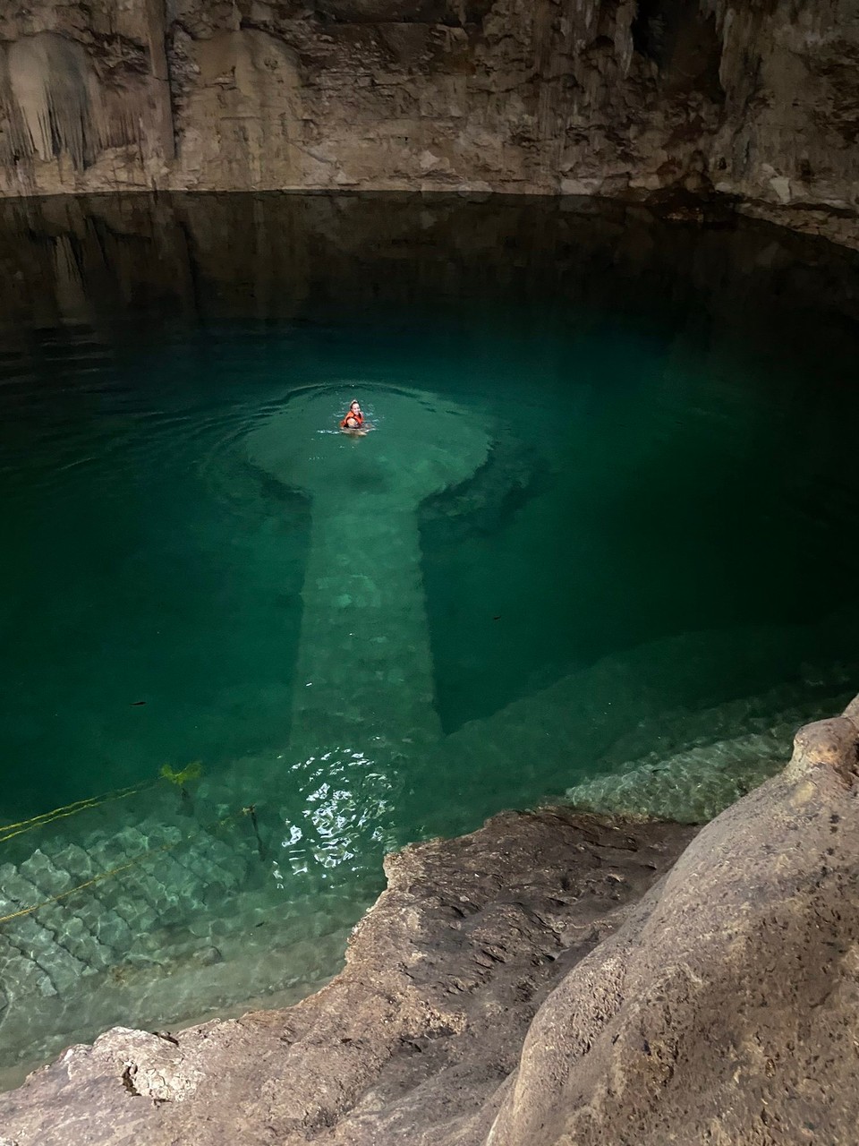 Mexiko - Playa del Carmen - Die Plattform, etwa 2 Meter unter Wasser
