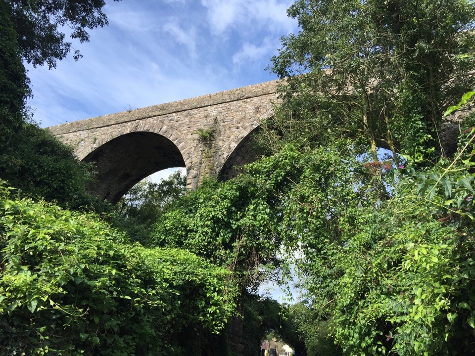  - United Kingdom, Torquay, Torbay - English Riviera Coastal Walk. Steam Train bridge. Steam train goes from Brixham to Paignton. 