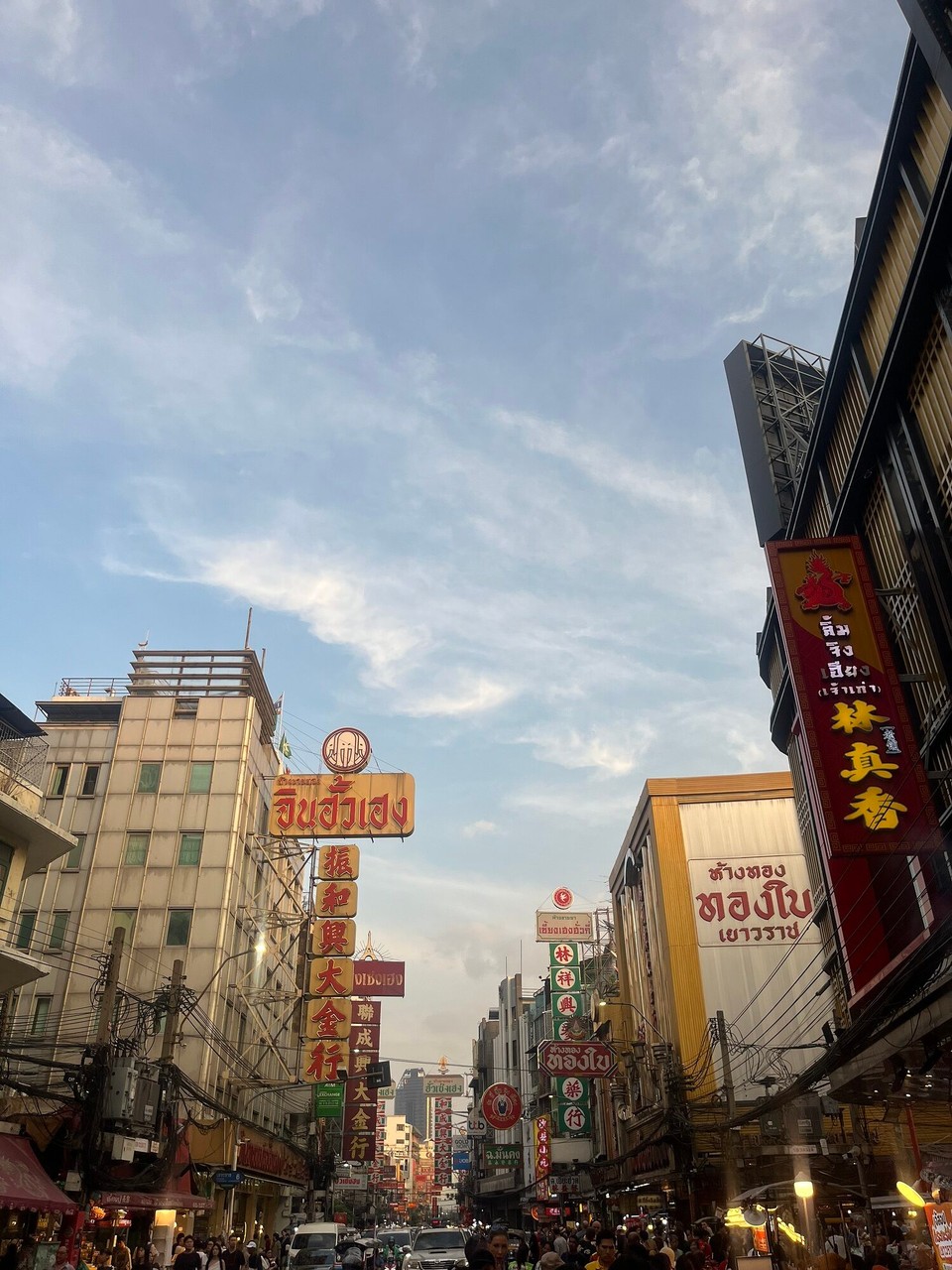 Thailand - Bangkok - I got back on the boat and went across to China Town. I walked up and down and found a restaurant which served some questionable options😂 such as pigs trotters and intestines. I opted for duck noodle soup, cucumber salad and Chinese steamed dumplings which were so good!! 