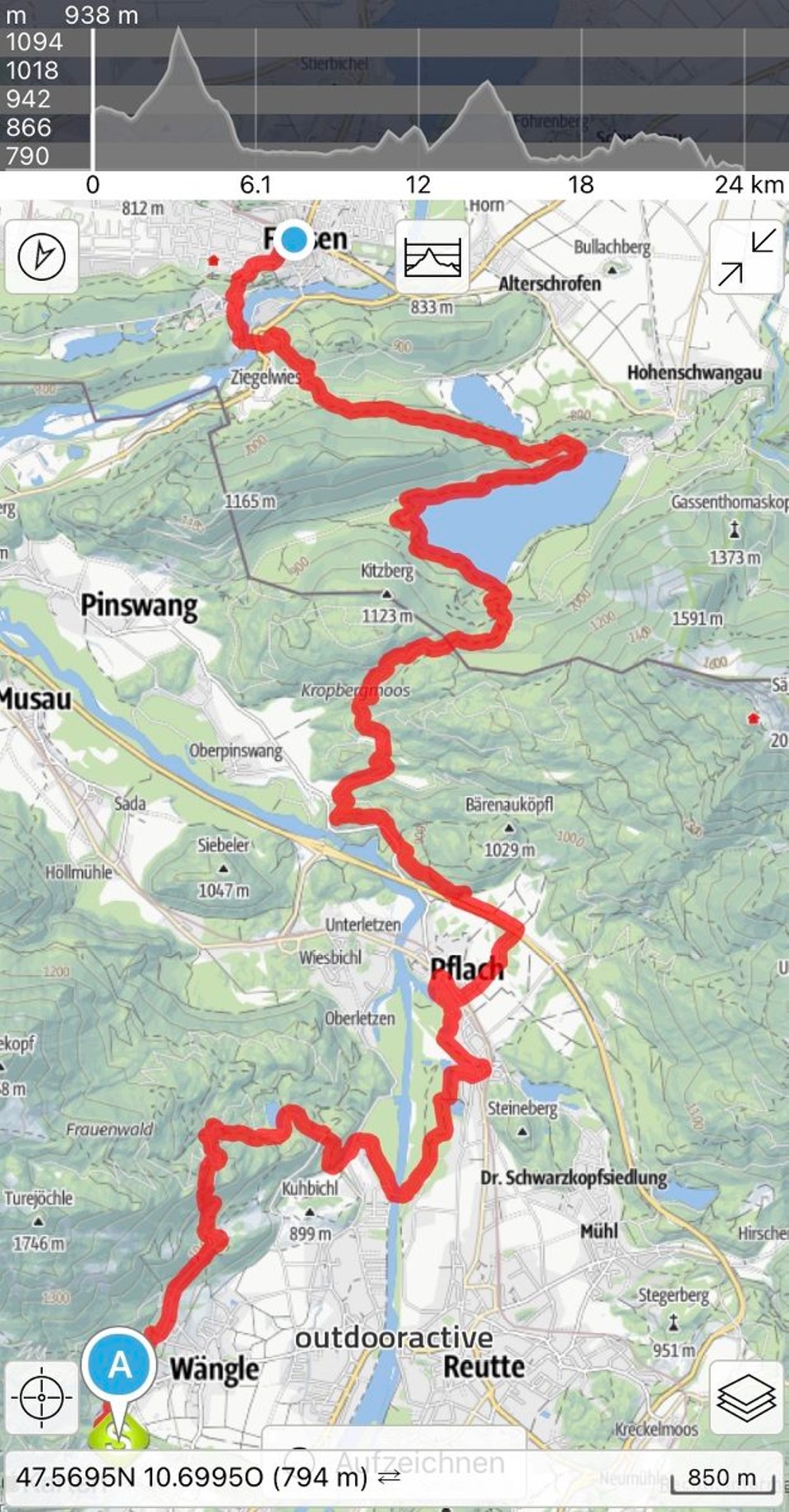 Deutschland - Füssen - Die Letzte Etappe, nochmal alles gegeben und heil angekommen. 
