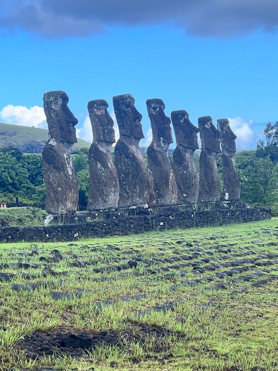 Chile - Easter Island - …but they are at the top of a hill- so do they look over the land really? 