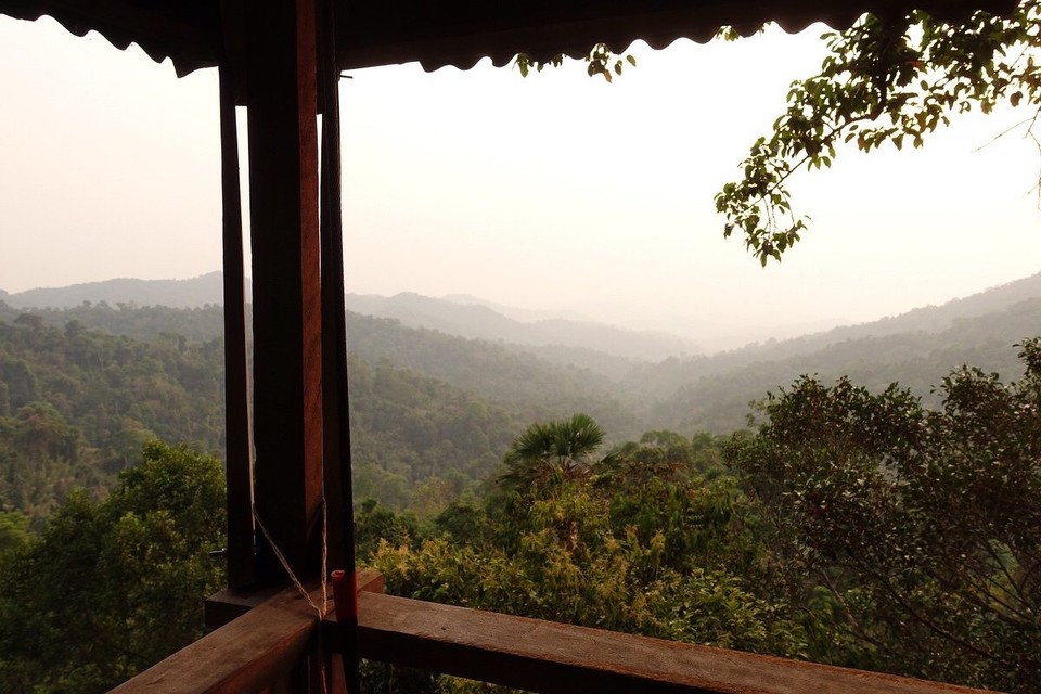 Laos - Huay Xai - Utsikten fra trehytta.