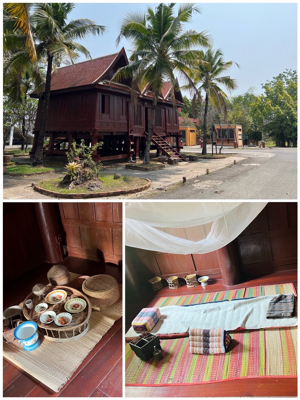 Thailand - Chiang Mai - Ein typisches Holz-Thai-House. Thais essen und schlafen traditionell auf dem Boden. 🍽️