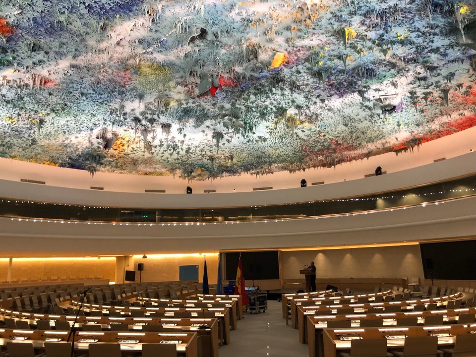 Schweiz - Genf - Die Decke symbolisiert die unterschiedlichen Kulturen