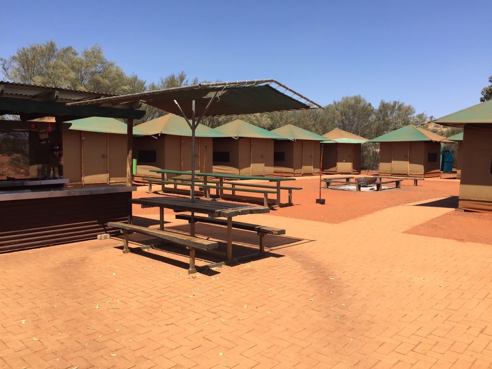 Australia - Yulara - A 3 napos túránk első szálláshelye. 