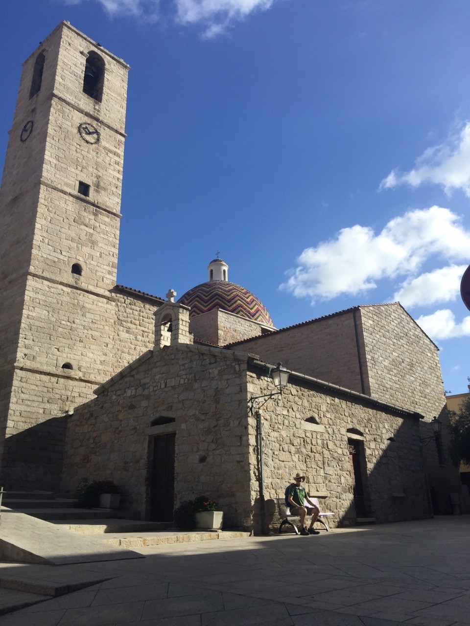  - Italy, Oblia, Sardinia - San Paolo Church. 18th-century granite Chiesa di San Paolo, spectacularly topped by a Valencian-style multicoloured tiled dome (added after WWII).