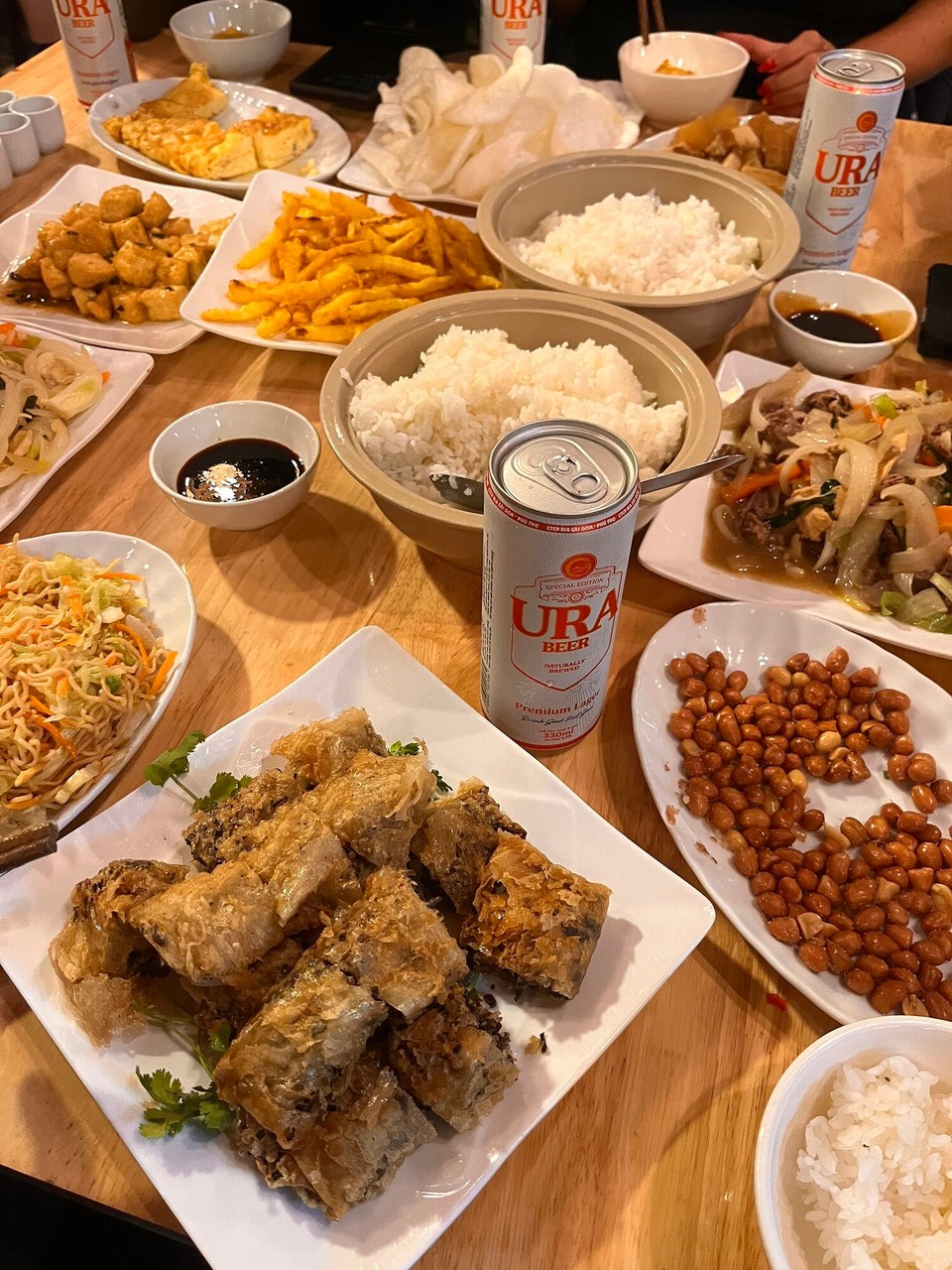 Vietnam - Ha Giang - Dinner Buffet in the new homestay 
