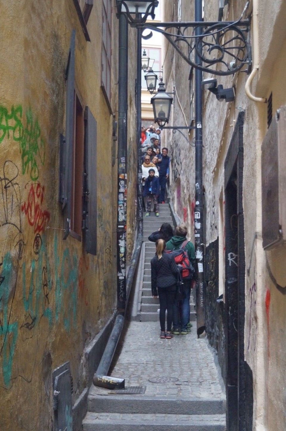 Schweden - Stockholm - Ein Torismus punkt, die Enge der Treppe und alle stopfen sich dadurch.