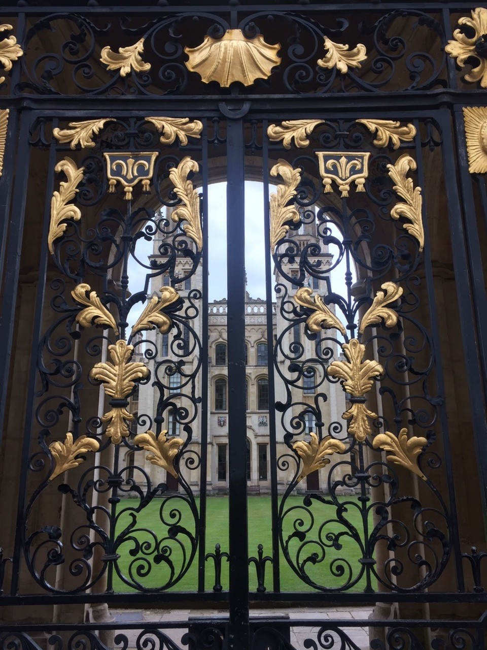 United Kingdom - Oxford - Peeking through an entrance to All Souls College.
