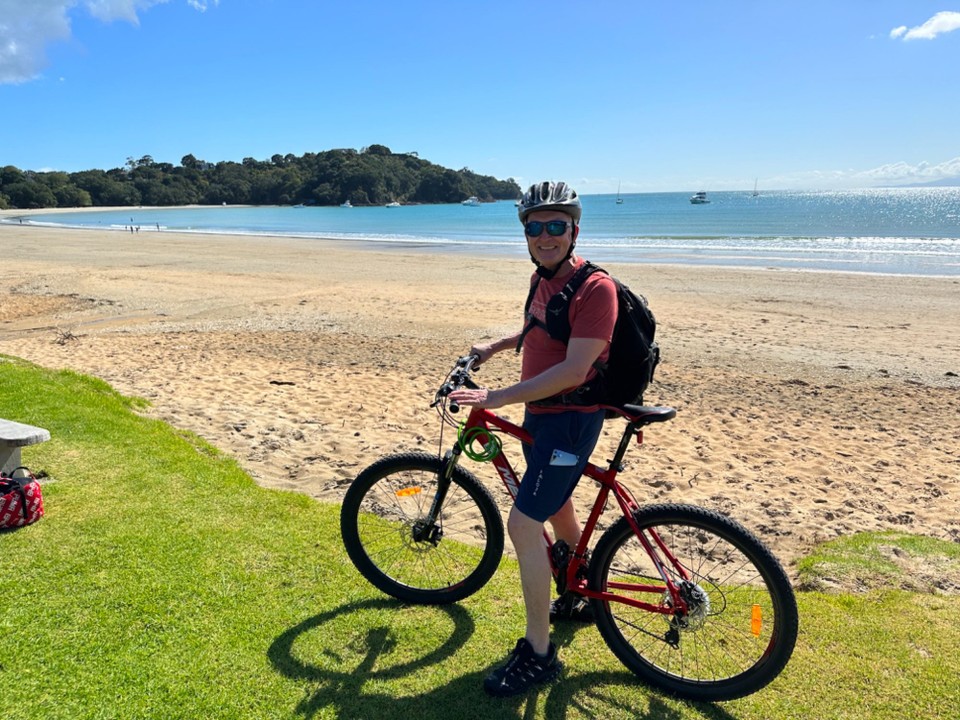 Neuseeland - Waiheke Island - Habe mir ein MTB ausgeliehen