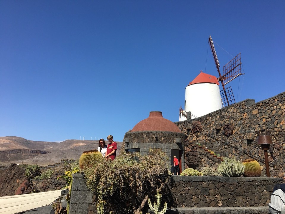 - Jardin de Cactus - Die alte Windmühle trohnt über allem. 