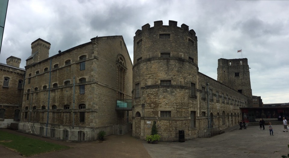 United Kingdom - Oxford - Oxford Castle is a large, partly ruined Norman medieval castle on the western side of Oxford. Originally built in 9th century  it has been a castle, a prison and now a tourist site with hotel and restaurant.