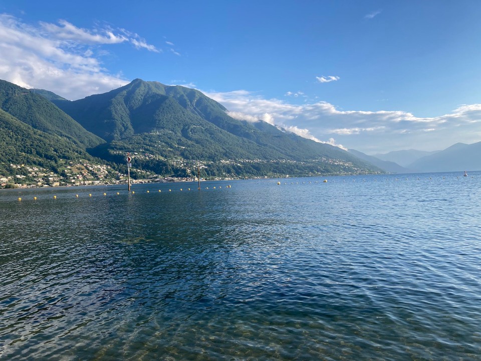 Schweiz - Tenero - Abendstimmung am Lago Maggiore 