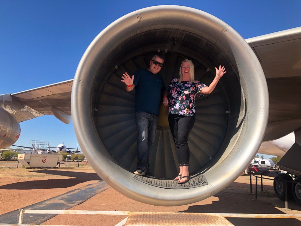 Australia - Longreach - Hanging out in a 747 engine !