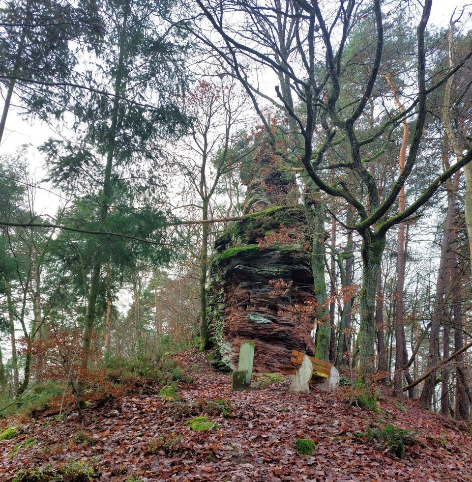 Deutschland - Silz - Von diesem Felsen wurden die nachfolgenden Bilder gemacht