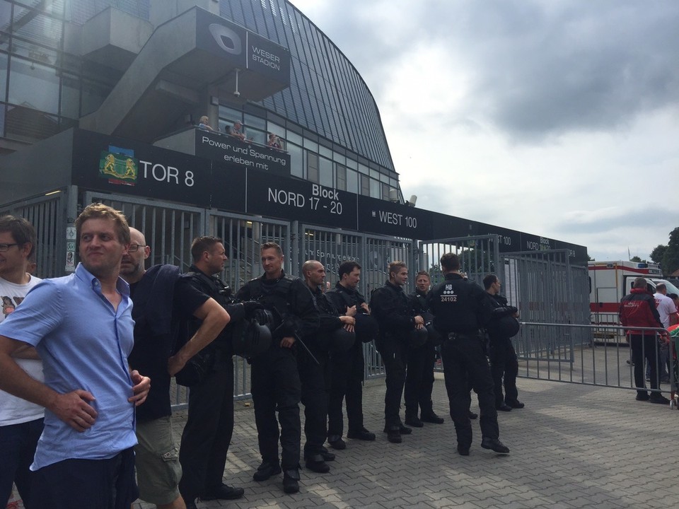 Germany - Bremen - Security at Weser Stadium, Bremen