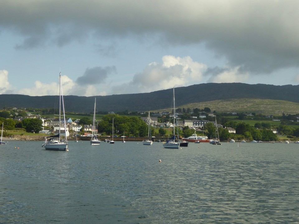 Ireland -  - Leaving Schull, with Mount Gabriel behind.  As we’re hardcore sailors we thought today was a good day to sail around Fastnet Rock!