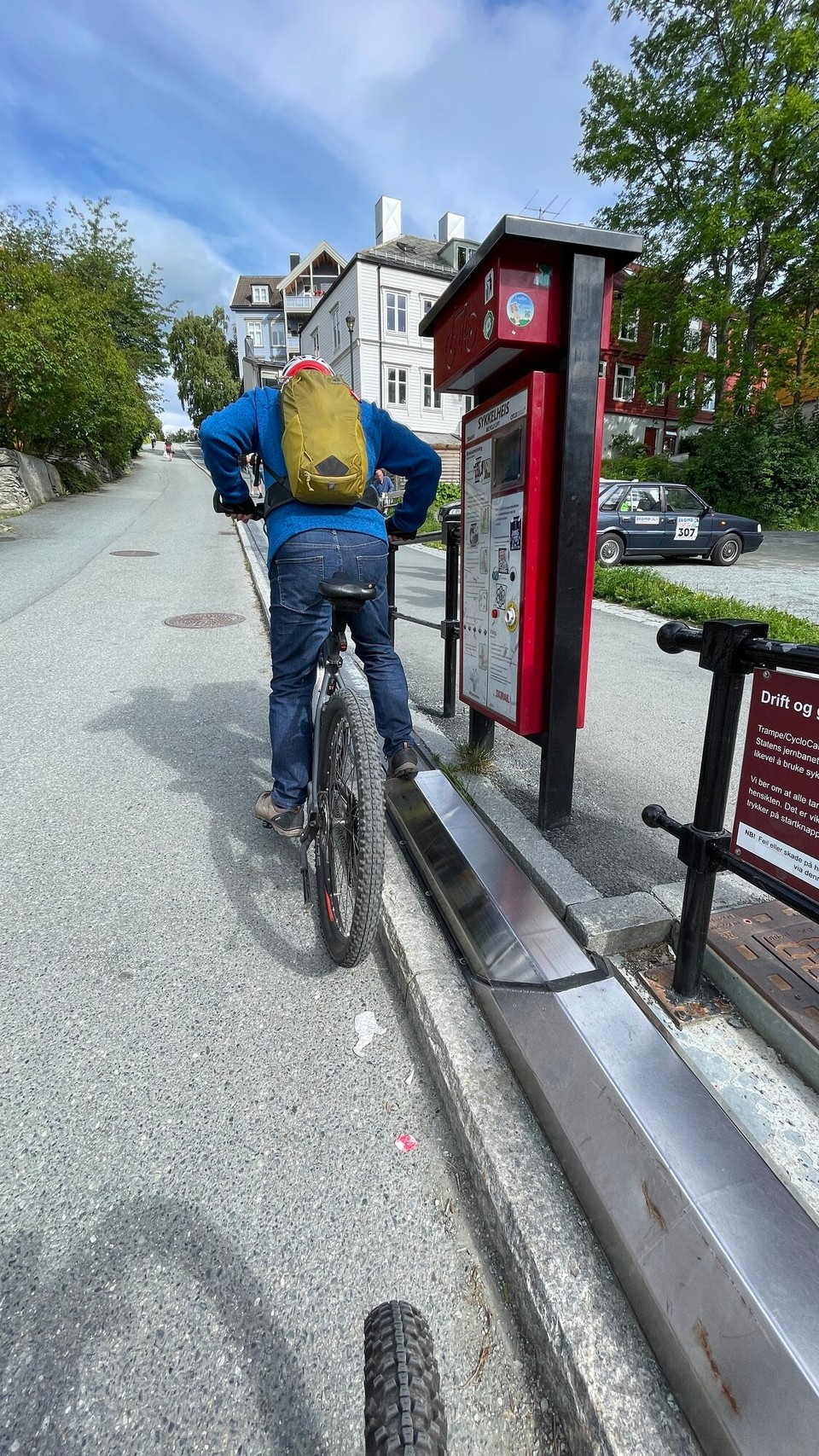 Norwegen - Trondheim - Cyclocable Bicycle Lift