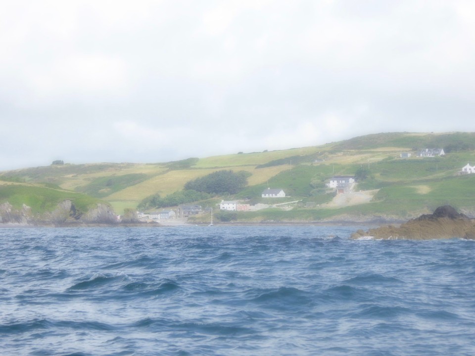 Ireland -  - …until we could smell burning rubber. Once again our fan belt was shredding and covering the engine with a fine black dust. Memories of last year East Passage, Cork, but this time we weren’t near a marina, but on a swelly sea.