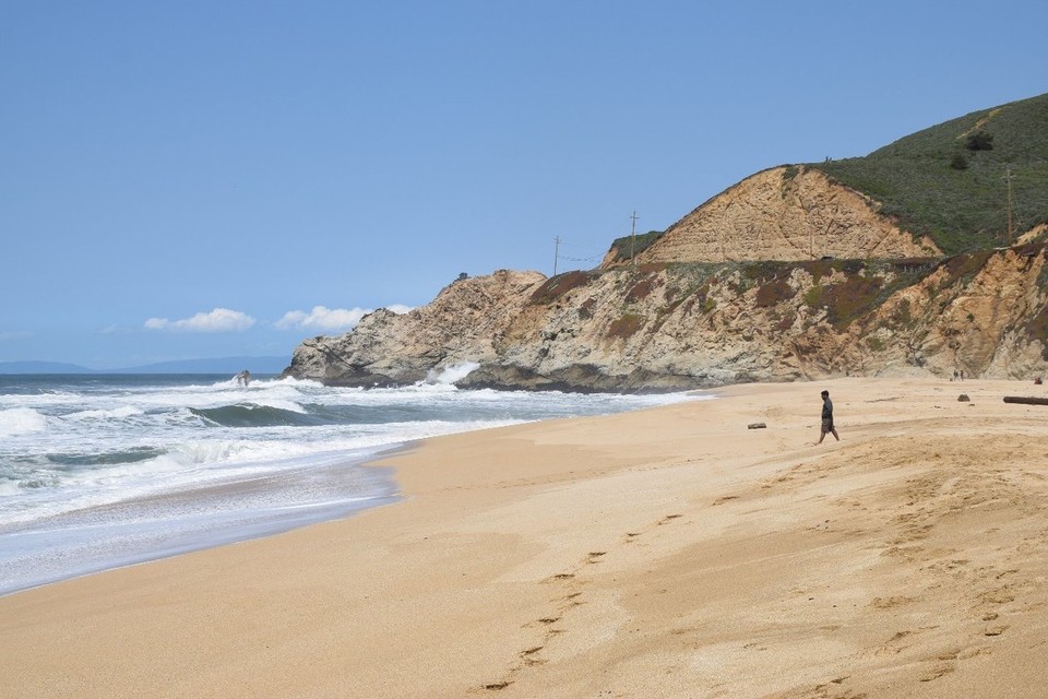 USA - San Francisco - Ein Strand am Highway 1