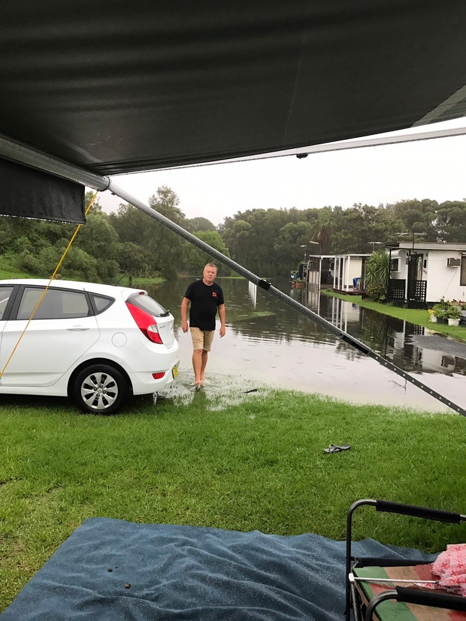 Australia - Barrack Point - It bucketed down today.. campsite started flooding at creek end