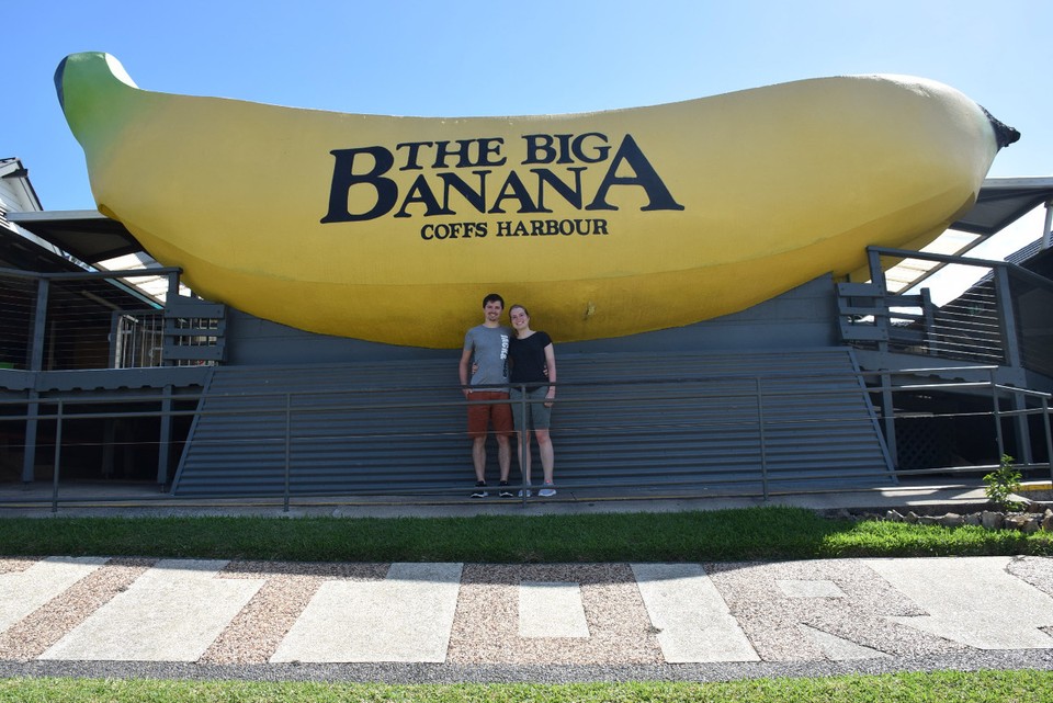 Australien - Coffs Harbour City - Die Big Banana - das Wahrzeichen des Vergnügungsparks in Coffs Harbour