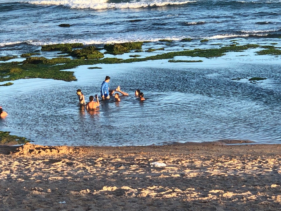 Brasilien - Salvador - Erlebnis bei Ebbe am unendlichen Palmenstrand 35 km nördlich von Salvador de Bahia