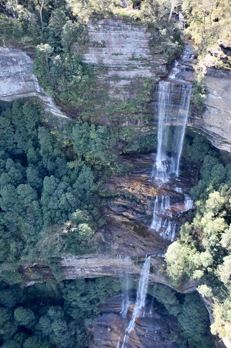 Australien - Blue Mountains National Park - In den Blue Mountain gibt es viele Wasserfälle, der größte ist der Katoomba Fall.
