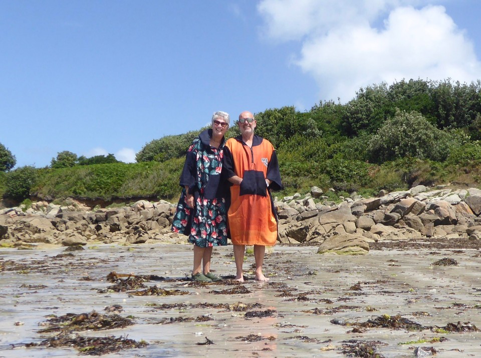 United Kingdom - Isles Of Scilly - Still quite cold, but positively balmy compared to Ireland. I also provided the morning’s entertainment for the rowers and customers at the Beach cafe. The only way I could get into the dinghy was to dive in head first, with legs flailing. Of course, I was then laughing so much, I couldn’t move.