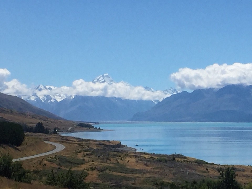 Neuseeland -  - Erster Blick auf den Mt. Cook