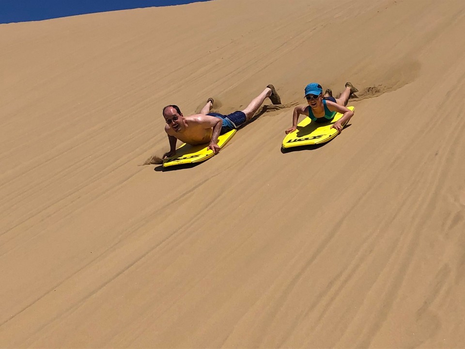 Neuseeland - Opononi - Es macht mega Spass auf dem Sand Board runter zu fahren. 