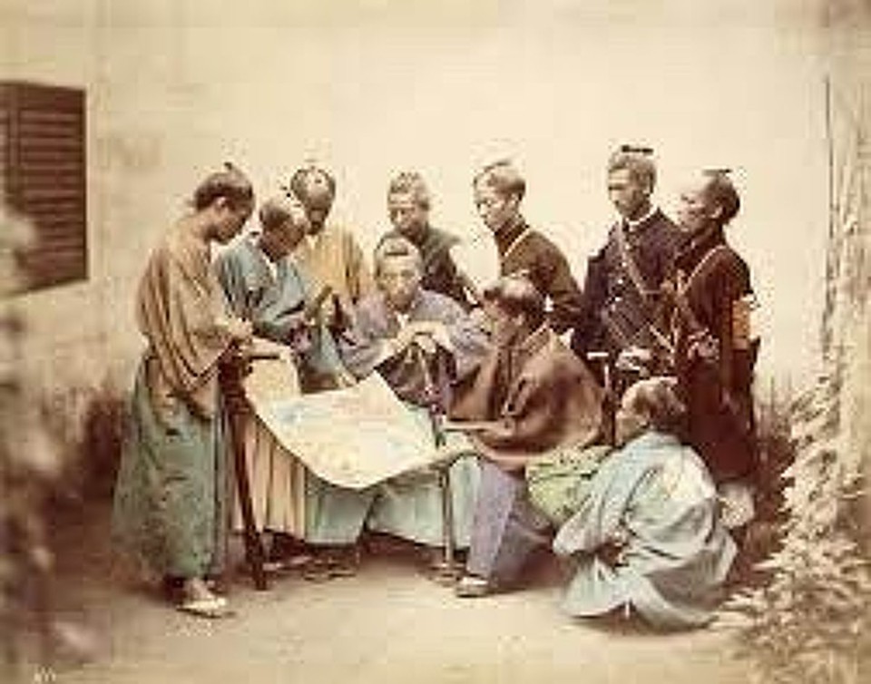 Japan - Yokosuka - Samurai (erkennbar am Daisho, den zwei Schwertern)