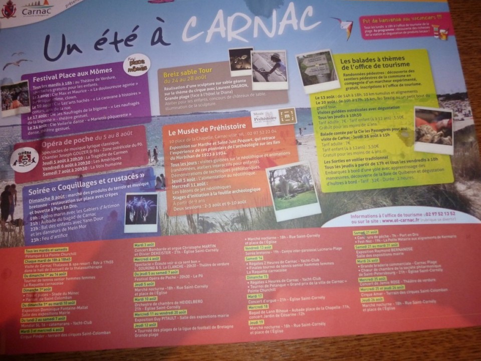 Frankreich - Carnac - Touristeninfos bei einem leckeren  Abendessen (:
