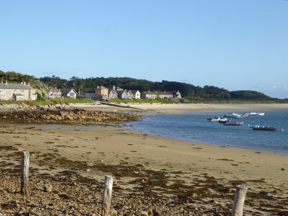 United Kingdom - Isles Of Scilly - Of course we’d been over cautious in the morning, and, as the tide was out, we needed to drag the dinghy back down the beach - along with a full water canister.  