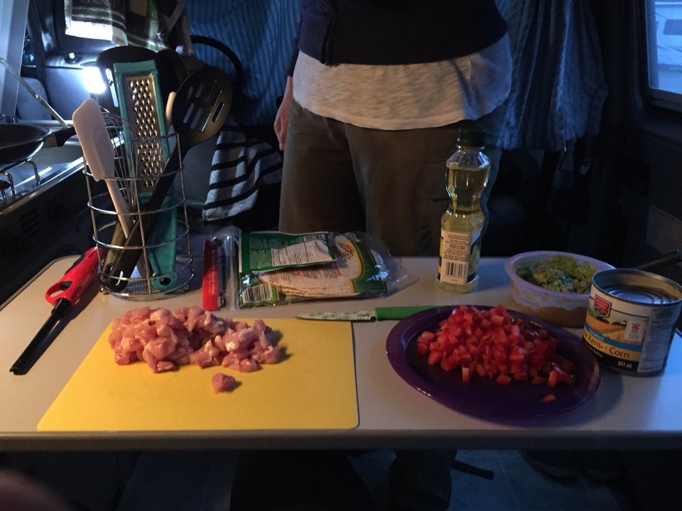 Canada - Clearwater - En na aankomst in Clearwater een welverdiend diner.