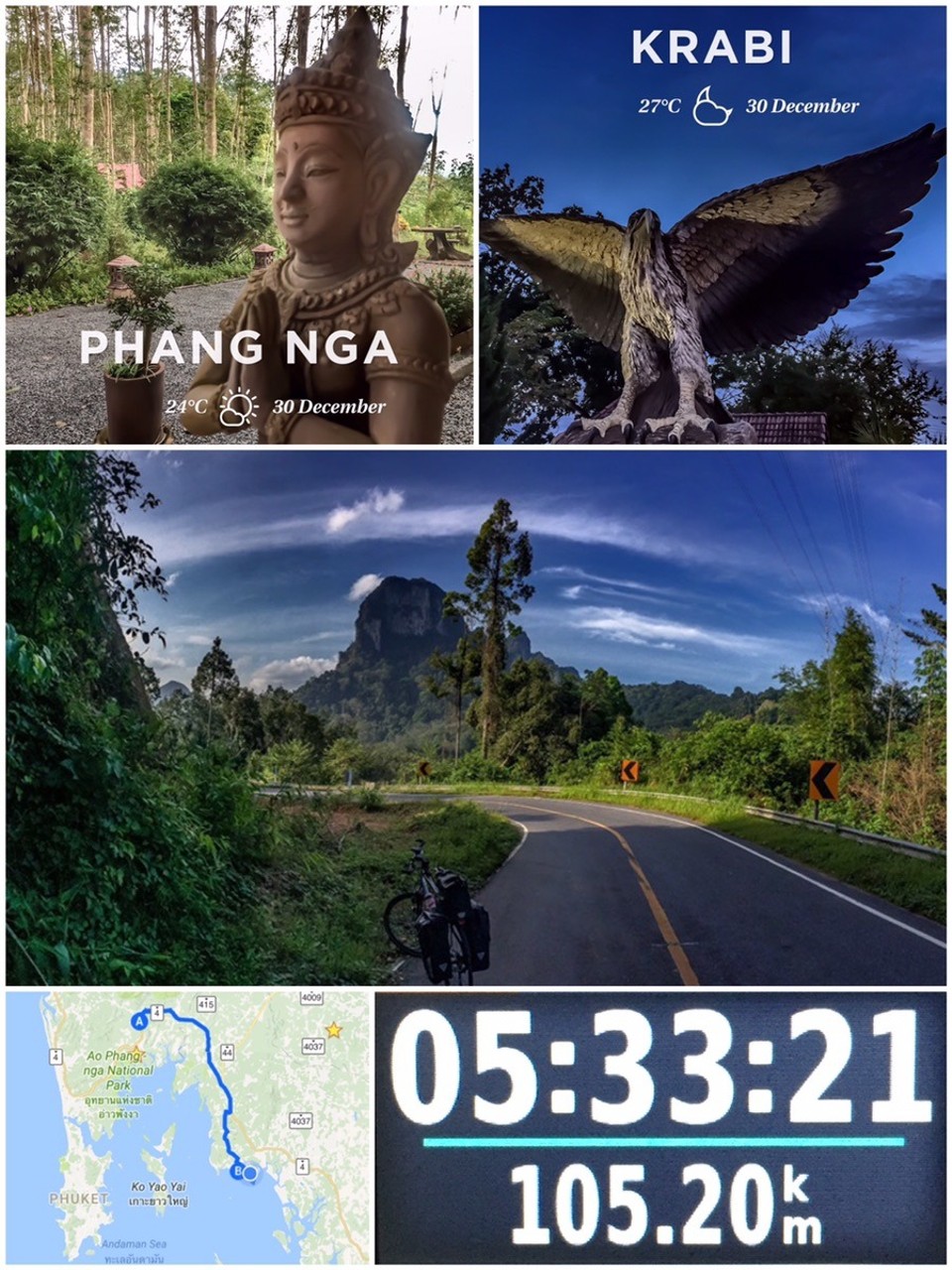  - KRABI (Ao Nang) - Mein erster "Hunderter" dieser Tour aufgrund zusätzlicher organisatorischer Fahrten in Krabi City.