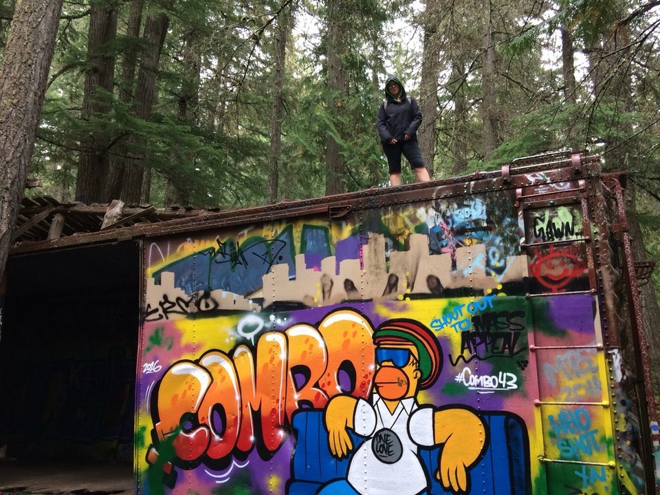 Kanada - Whistler - Wenn ihr genau hinschaut, dann könnt ihr jemanden erkennen. Genau das wäre dann ich da oben drauf.