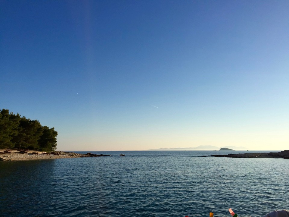 Kroatien - Hvar - Aussicht beim Abendessen