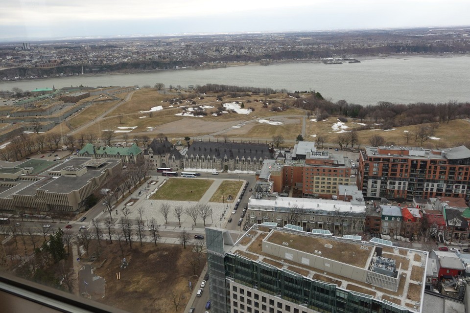 Kanada - Québec - Vue op plaine des batailles et citadelle