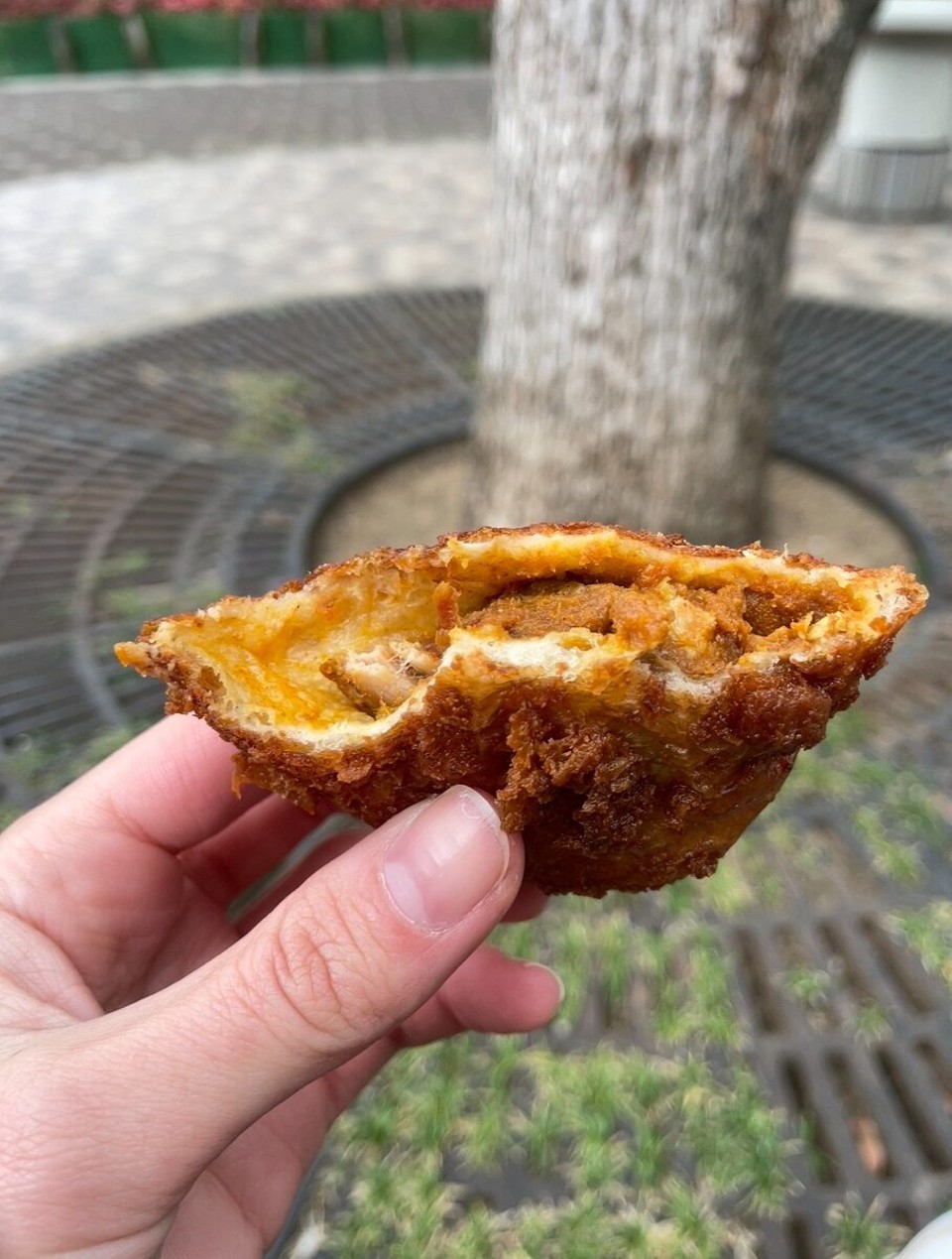 Japan - Osaka - Currybrot - eigentli e Öpfelchüechli mit Curry statt Öpfel und Zimätzucker