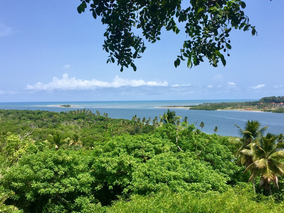Brasilien - Ilha de Itamaracá - Blick vom Dorf auf die große Sandbank
